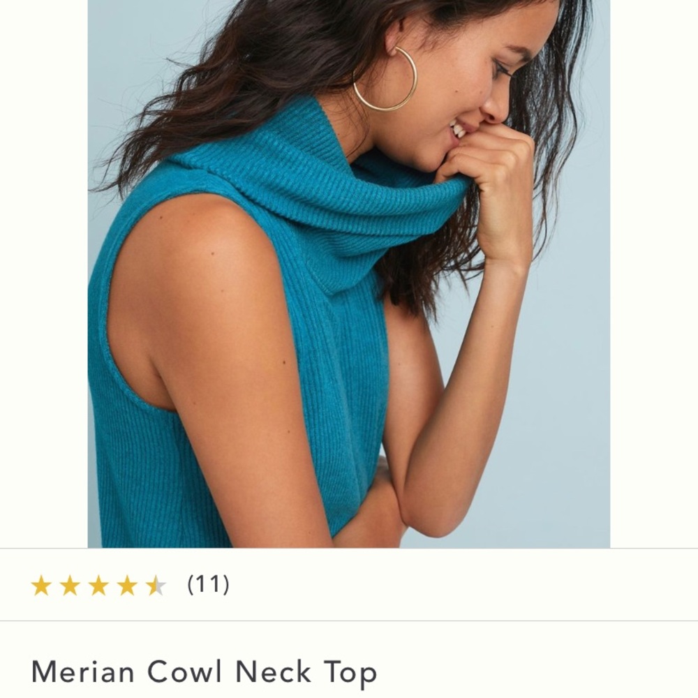 Anthropologie cowl neck sleeveless sweater